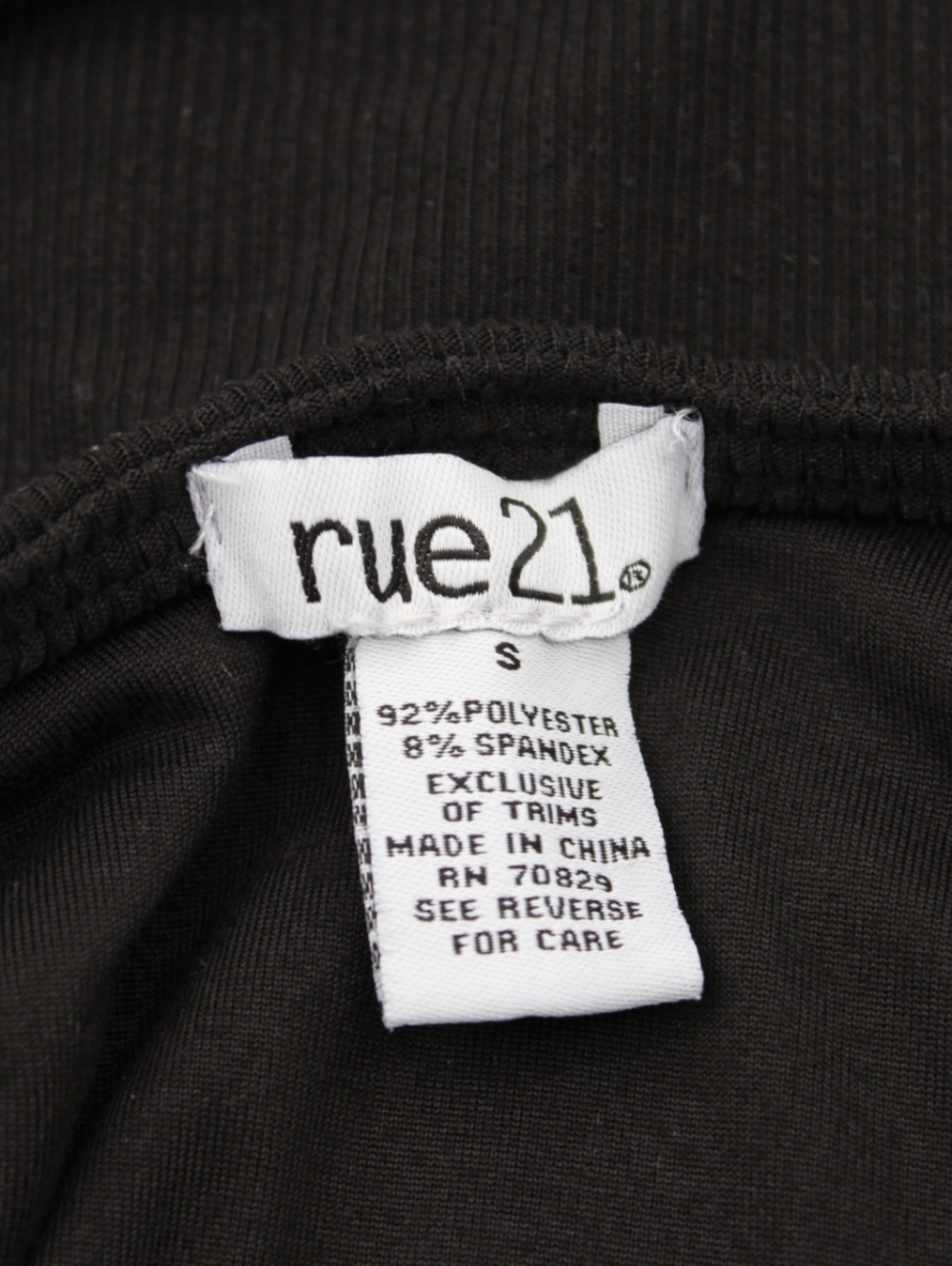 Rue21 Black Ribbed Ruched Midi Dress Tank Style Size S - Picture 5 of 5